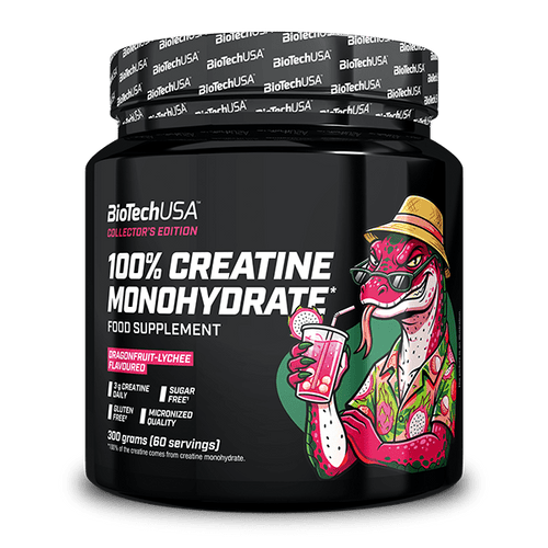 100% Creatine Monohydrate - 300 g Sárkánygyümölcs-licsi