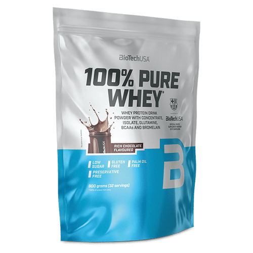 100% Pure Whey tejsavó fehérjepor - 900 g - BioTechUSA Hungary