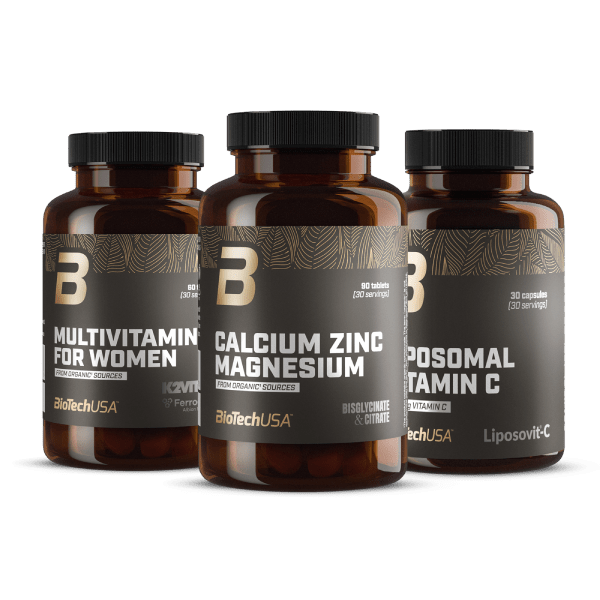 Multivitamin For Women + Calcium Zinc Magnesium + Liposomal Vitamin C from organic sources
