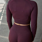 SEAMLESS LONG-SLEEVE CROP Női hosszú ujjú felső