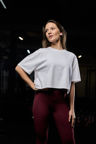 Heavyweight oversized női cropped póló
