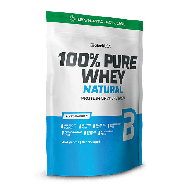 100% Pure Whey Natural Molkenprotein-Konzentrat Getränkepulver - 454 g