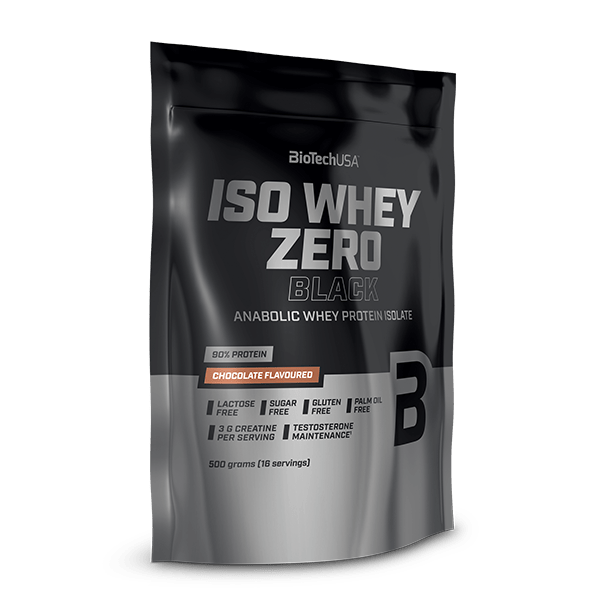 Iso Whey Zero Black Getränkepulver auf Basis von Molkeproteinisolat - 500 g