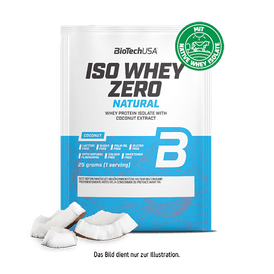 Iso Whey Zero Natural Getränkepulver auf Basis von Molkeproteinisolat - 25 g - BioTechUSA
